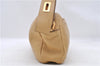 Authentic PRADA Leather Shoulder Bag Purse Beige 6637C