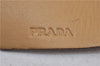 Authentic PRADA Leather Shoulder Bag Purse Beige 6637C