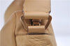 Authentic PRADA Leather Shoulder Bag Purse Beige 6637C