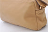 Authentic PRADA Leather Shoulder Bag Purse Beige 6637C