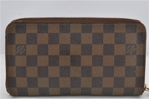 Authentic Louis Vuitton Damier Zippy Organizer Long Wallet Purse N60003 LV 6637F