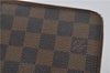 Authentic Louis Vuitton Damier Zippy Organizer Long Wallet Purse N60003 LV 6637F