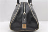 Authentic PRADA Leather Bowling Shoulder Hand Bag Black 6639C