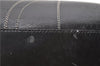 Authentic PRADA Leather Bowling Shoulder Hand Bag Black 6639C