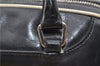 Authentic PRADA Leather Bowling Shoulder Hand Bag Black 6639C