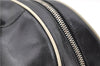 Authentic PRADA Leather Bowling Shoulder Hand Bag Black 6639C