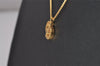 Authentic Christian Dior Gold Tone Chain Pendant Necklace CD 6639I