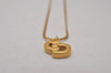 Authentic Christian Dior Gold Tone Chain Pendant Necklace CD 6639I