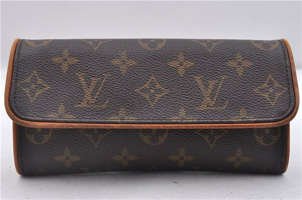 Authentic LOUIS VUITTON Monogram Pochette Twin PM Shoulder Bag M51854 LV 6640C