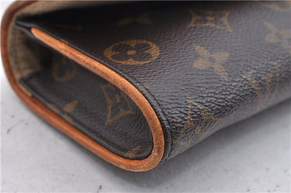 Authentic LOUIS VUITTON Monogram Pochette Twin PM Shoulder Bag M51854 LV 6640C