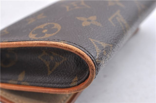 Authentic LOUIS VUITTON Monogram Pochette Twin PM Shoulder Bag M51854 LV 6640C