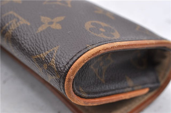 Authentic LOUIS VUITTON Monogram Pochette Twin PM Shoulder Bag M51854 LV 6640C