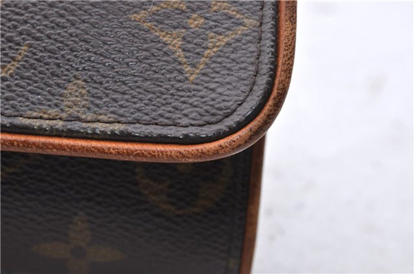 Authentic LOUIS VUITTON Monogram Pochette Twin PM Shoulder Bag M51854 LV 6640C