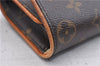 Authentic LOUIS VUITTON Monogram Pochette Twin PM Shoulder Bag M51854 LV 6640C