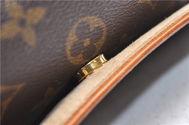 Authentic LOUIS VUITTON Monogram Pochette Twin PM Shoulder Bag M51854 LV 6640C