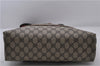 Authentic GUCCI Web Sherry Line Shoulder Tote Bag PVC Leather Brown 6641C