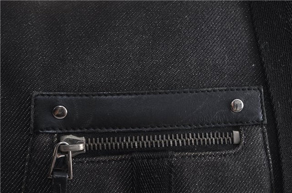 Authentic GUCCI Shoulder Cross Body Bag Canvas Leather 90762 Black 6643C