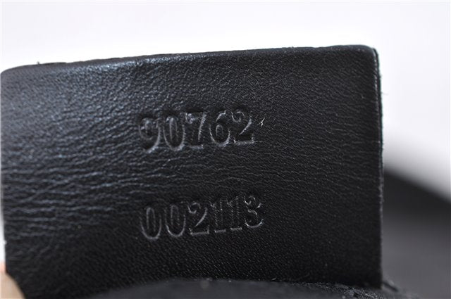 Authentic GUCCI Shoulder Cross Body Bag Canvas Leather 90762 Black 6643C