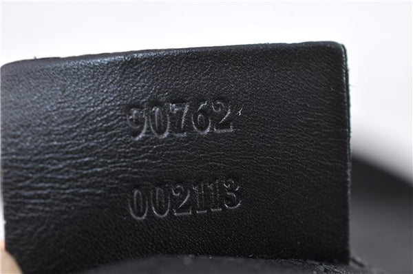Authentic GUCCI Shoulder Cross Body Bag Canvas Leather 90762 Black 6643C