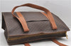 Authentic CELINE Macadam Blason Shoulder Tote Bag PVC Leather Brown 6644D