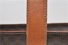 Authentic CELINE Macadam Blason Shoulder Tote Bag PVC Leather Brown 6644D