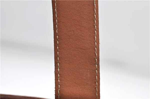 Authentic CELINE Macadam Blason Shoulder Tote Bag PVC Leather Brown 6644D