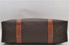 Authentic CELINE Macadam Blason Shoulder Tote Bag PVC Leather Brown 6644D