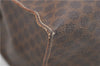 Authentic CELINE Macadam Blason Shoulder Tote Bag PVC Leather Brown 6644D