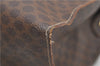 Authentic CELINE Macadam Blason Shoulder Tote Bag PVC Leather Brown 6644D