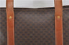 Authentic CELINE Macadam Blason Shoulder Tote Bag PVC Leather Brown 6644D