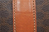 Authentic CELINE Macadam Blason Shoulder Tote Bag PVC Leather Brown 6644D