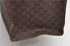 Authentic CELINE Macadam Blason Shoulder Tote Bag PVC Leather Brown 6644D