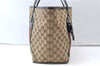 Auth GUCCI Jolie Web Sherry Line Tote Bag GG Canvas Enamel 211970 Brown 6644E