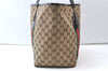 Auth GUCCI Jolie Web Sherry Line Tote Bag GG Canvas Enamel 211970 Brown 6644E