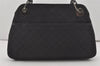 Authentic GUCCI Eclipse Shoulder Tote Bag GG Canvas Leather 121023 Black 6644I