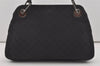 Authentic GUCCI Eclipse Shoulder Tote Bag GG Canvas Leather 121023 Black 6644I