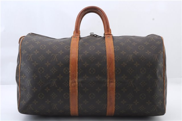 Authentic LOUIS VUITTON Monogram Keepall 45 Boston Bag M41428 LV 6645C