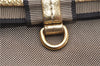 Authentic PRADA Jacquard Canvas Leather Logo Shoulder Hand Bag Brown 6646D