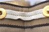 Authentic PRADA Jacquard Canvas Leather Logo Shoulder Hand Bag Brown 6646D