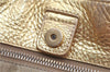 Authentic PRADA Jacquard Canvas Leather Logo Shoulder Hand Bag Brown 6646D