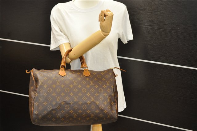 Authentic Louis Vuitton Monogram Speedy 40 Hand Boston Bag M41522 LV 6647D