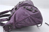 Authentic BALENCIAGA Classic The First 2Way Hand Bag Leather 103208 Purple 6649E