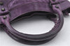 Authentic BALENCIAGA Classic The First 2Way Hand Bag Leather 103208 Purple 6649E