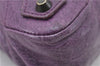 Authentic BALENCIAGA Classic The First 2Way Hand Bag Leather 103208 Purple 6649E