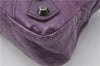 Authentic BALENCIAGA Classic The First 2Way Hand Bag Leather 103208 Purple 6649E