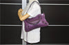 Authentic BALENCIAGA Classic The First 2Way Hand Bag Leather 103208 Purple 6649E