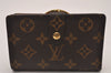 Auth Louis Vuitton Monogram Porte Monnaie Billets Viennois M61663 Wallet 6649I