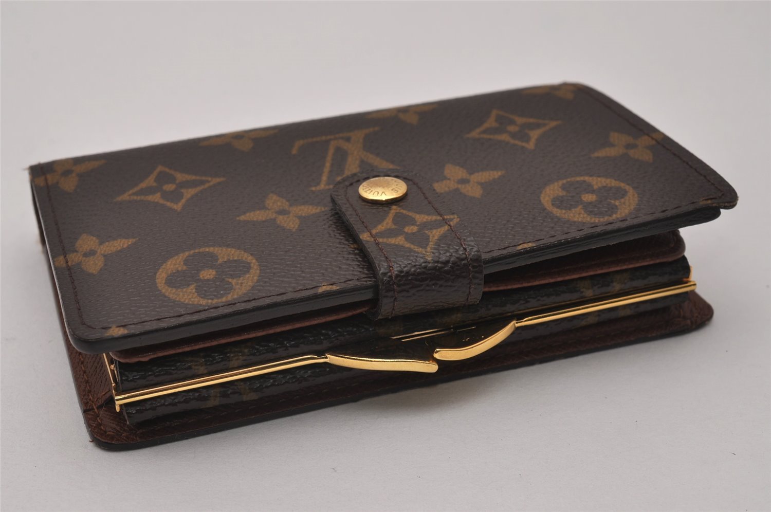 Auth Louis Vuitton Monogram Porte Monnaie Billets Viennois M61663 Wallet 6649I