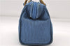 Authentic FENDI 2Way Hand Shoulder Bag Pouch Purse Nylon Leather Blue 6650D