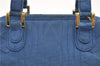 Authentic FENDI 2Way Hand Shoulder Bag Pouch Purse Nylon Leather Blue 6650D